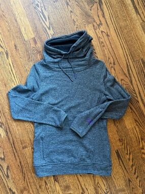 The North Face gray melange funnel neck sweatshirt